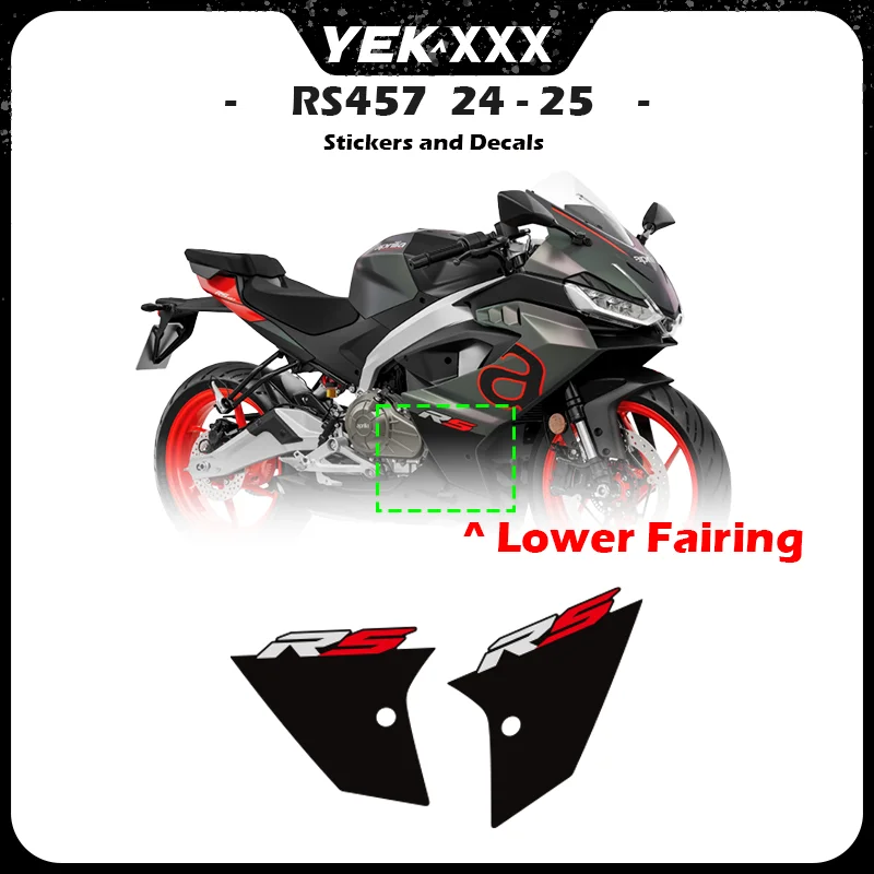 

For Aprilia RS457 2024-2025 Fairing Decal OEM Copy Metal Color RS LOGO Motorcycle Sticker Decal Full LOGO