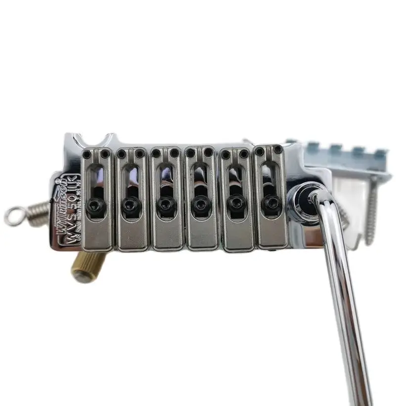 

Wilkinson WVS50IIK Guita Tremolo Bridge With matching Satin Saddles Chrome high quality in stock