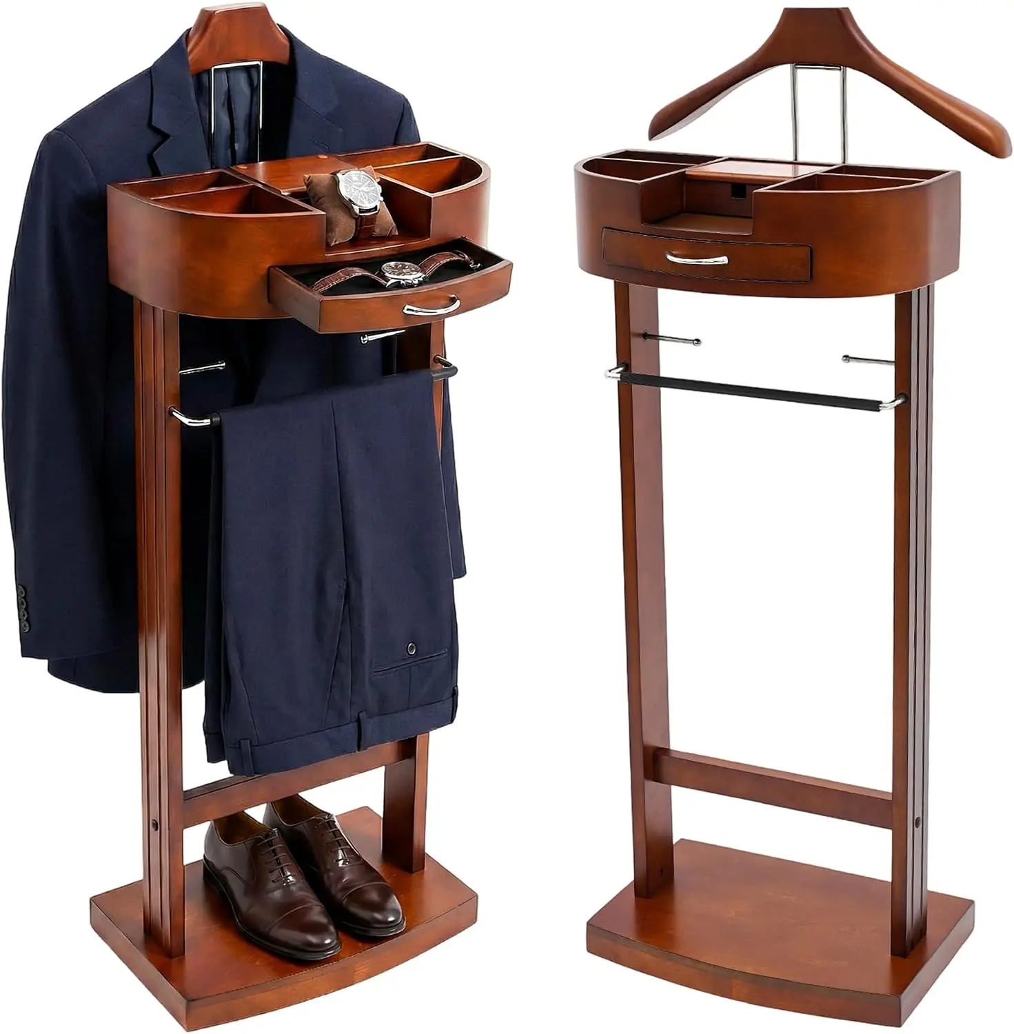 Freestanding Wooden Suit Rack 1