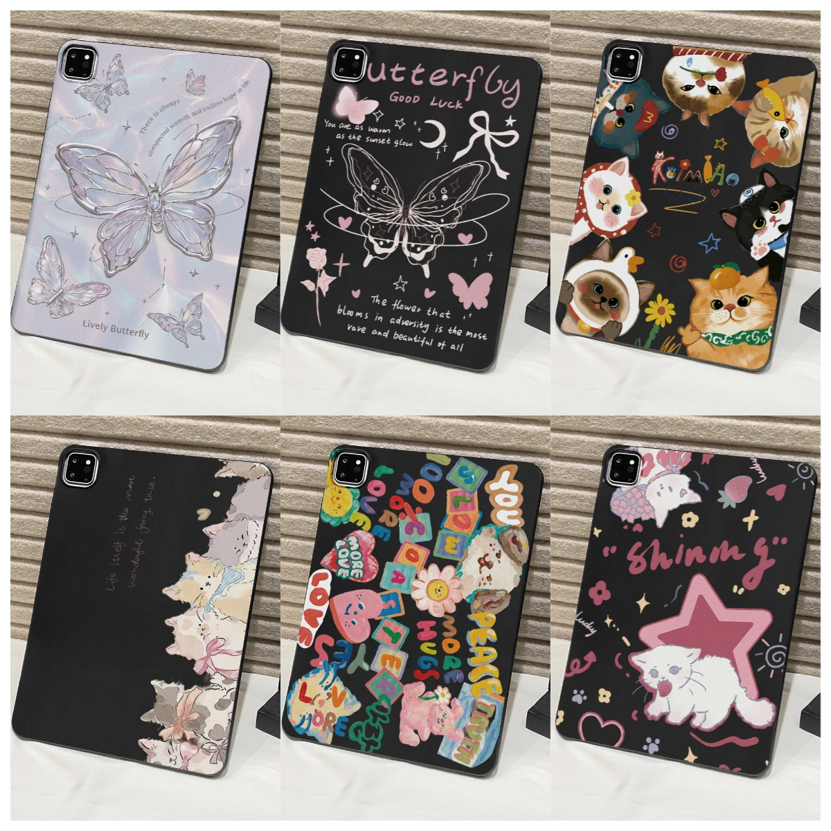 

Cute Cat and Butterfly Pattern Tablet Case For Samsung Galaxy Tab A9 Plus A11 Plus S8 Ultra S9 Ultra S10 Ultra S11 Ultra A7 Lite
