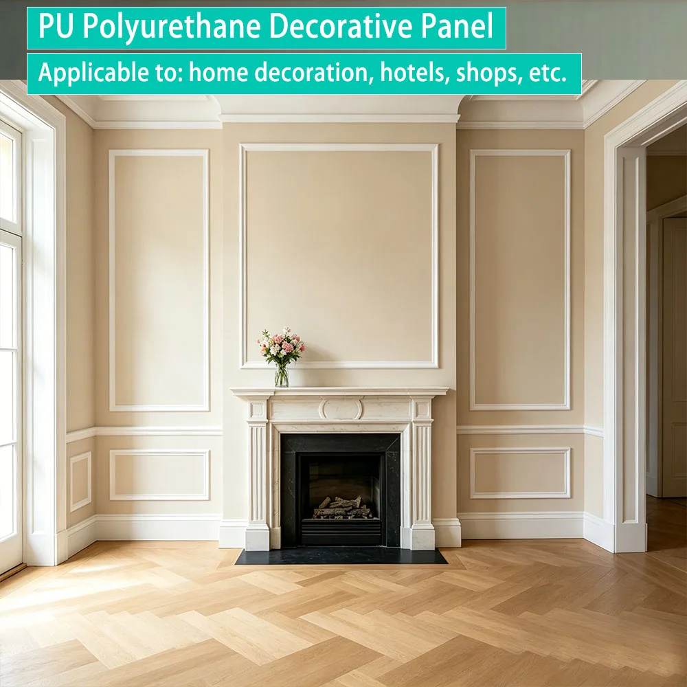 

Polyurethane Imitation Plaster Line Stylish Background Wall Edge Molding Home Living Room Aesthetic Decor Trim Strip