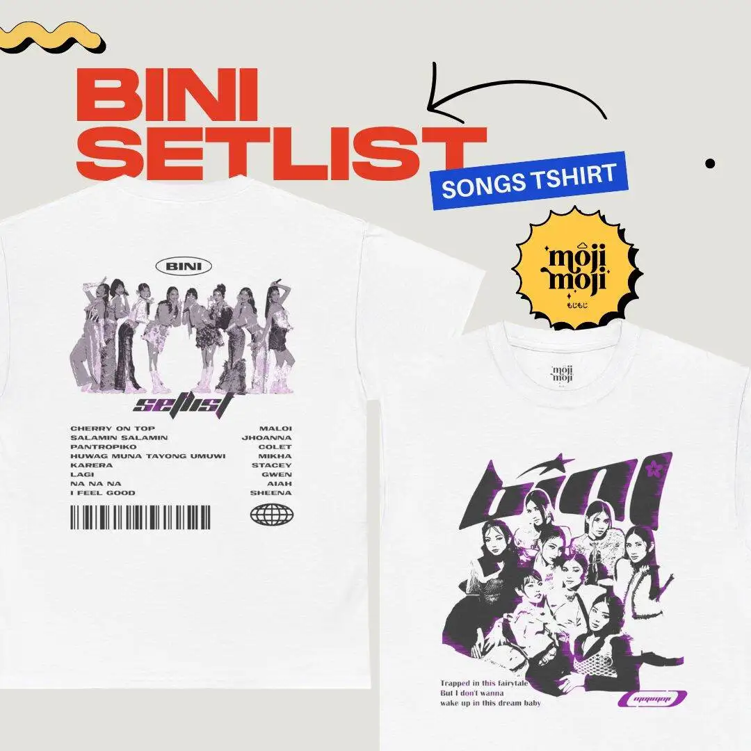 BINI Retro Concert Setlist Songs Tracklist Unisex T-Shirt