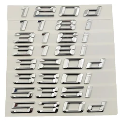 3D ABS Logo 320d 118i 118d 120d 130i 316i 318i 320i 520i 530i 530d Emblem Letters Sticker Car Trunk Badge For Accessories