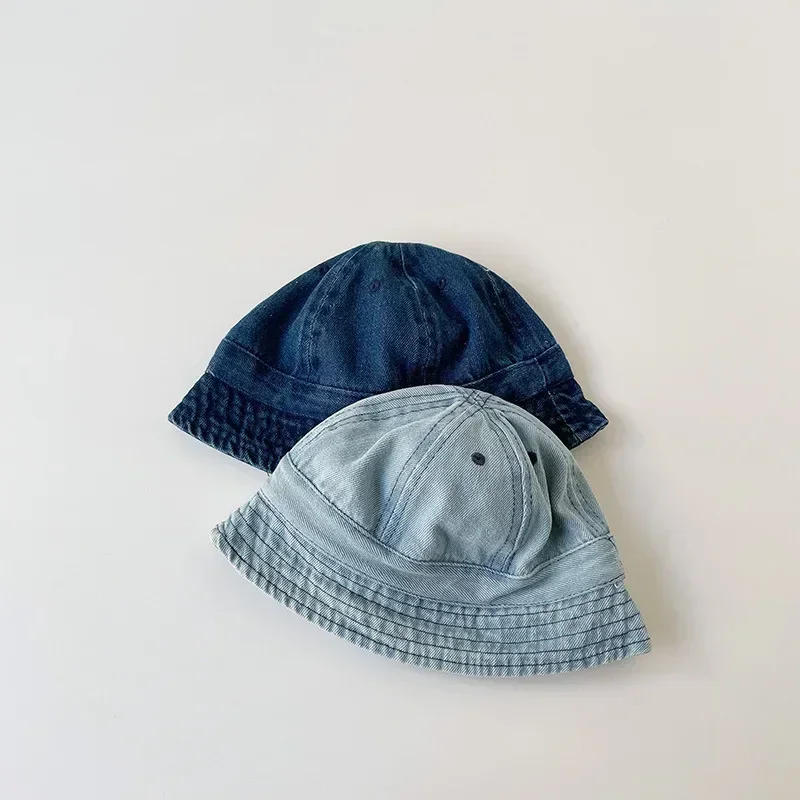 Mode Cowboy Emmer Hoed Zachte Jongens Meisjes Zonnehoed Kinderen Panama Strandpet Kinderen Visser Caps Opvouwbare Emmer Zonnescherm Hoeden