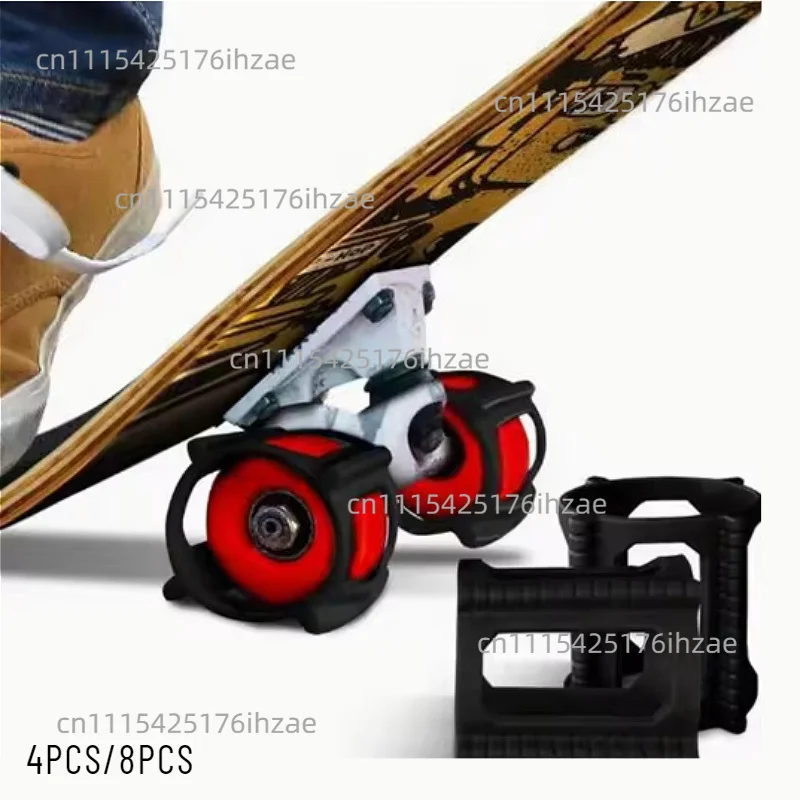 4/8PCS Skateboard Wheel Cover for Beginners Dolphin Jumping Wheel Lock Trainer Beginner Skateboard Assisted TPU