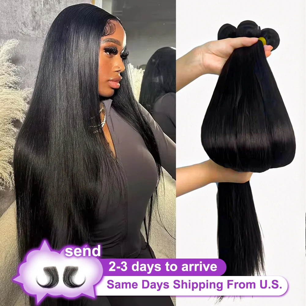12A العظام مستقيم 100% حزم الشعر البشري الحقيقي 30 40 بوصة الشعر الخام 4 5 حزم ضفيرة شعر برازيلي ملحقات للنساء السود