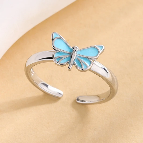 Women's 925 Sterling Silver Bow Tie Open Finger Ring, Cute Design