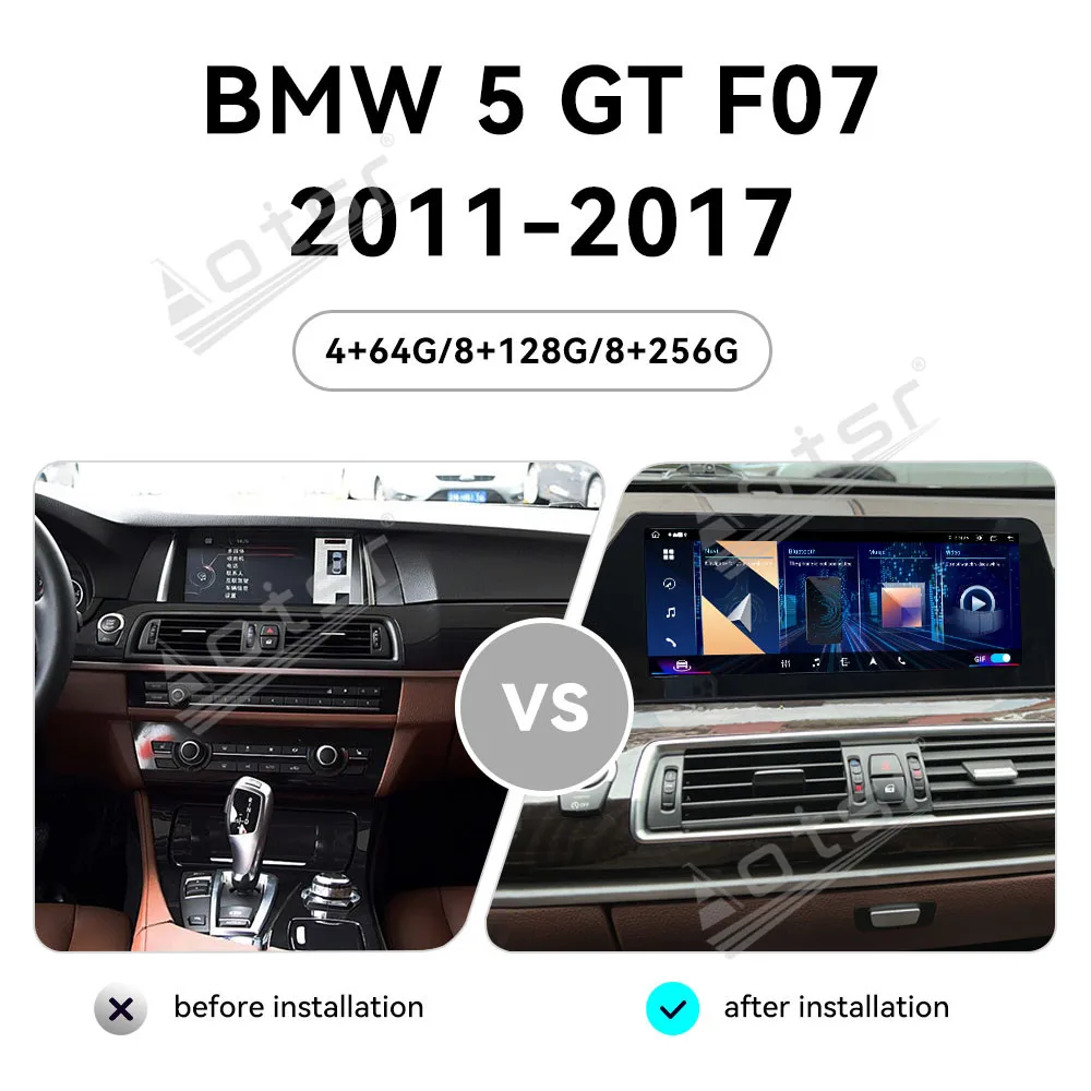 Wireless Apple CarPlay Android 13.0 Auto Car Multimedia For BMW 5 GT F07 2011-2017 CCC CIC Radio GPS 4G Car Radio