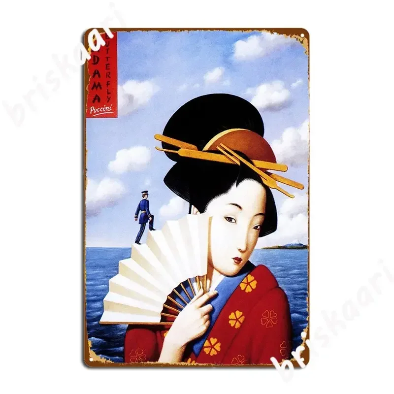 Giacomo Puccini Madama Butterfly Opera Theater Show Metal Sign Wall Decor Club Bar Personalized Tin Sign Poster