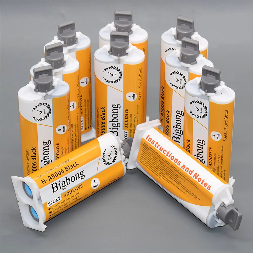 

10 шт. смола AB клей 50 мл черная эпоксидная смола 1:1 набор клеев для гранита, камня, дерева, керамики, металла, пластика, плитки, тряски, ремонта чипов, соединения