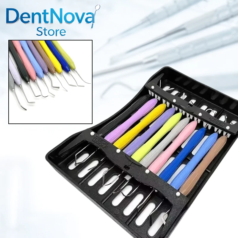 10Pcs Dental Composite Spatula Kit - Double Sided for Silicon Resin Filling Dentistry Tools
