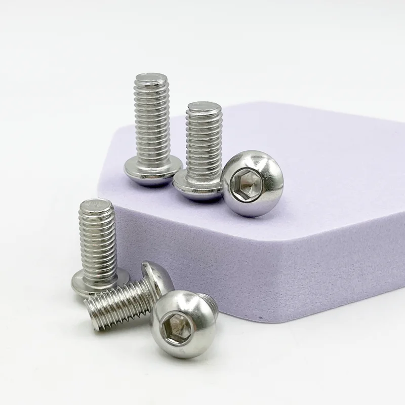 M2 m2, 5 m3 m4 m5 m6 m8 m10 Knopf kopf Innen sechs kant Maschinen schrauben Schraubens atz Edelstahl iso7380 Inbus runde Sechs kant antriebs schrauben – Detail 3