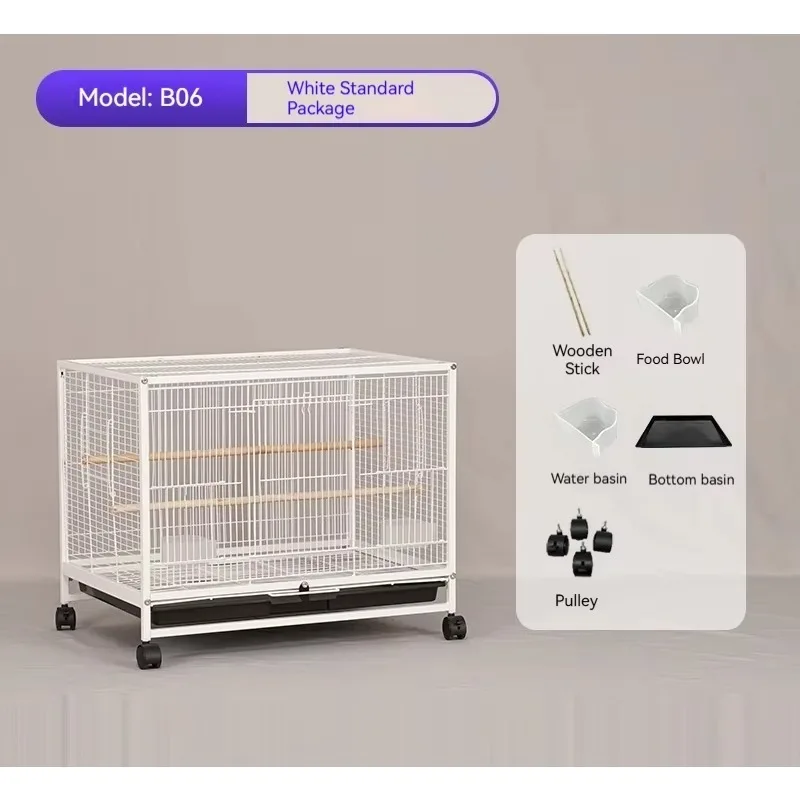 Metal Premium Galvanized and Rust Proof Birds Breeding Cage with External Cups Stackable Parrots Bird Living Cage