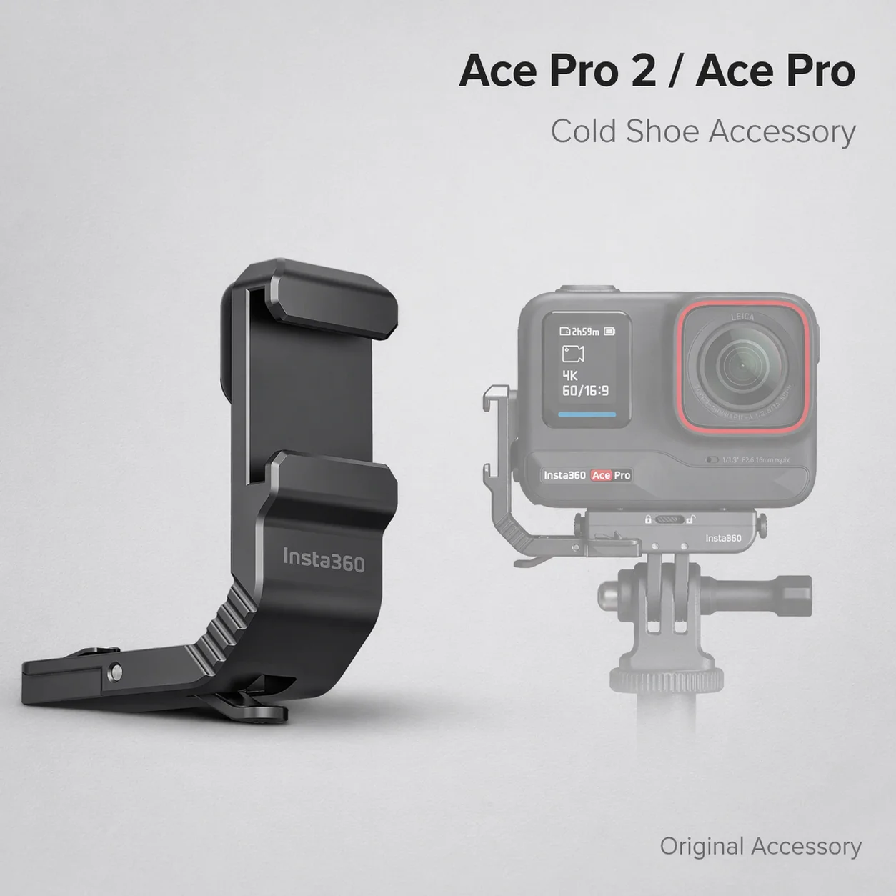 

Адаптер-крепление Cold Shoe для Insta360 Ace Pro 2, легкий алюминиевый, требует быстросъемной базы