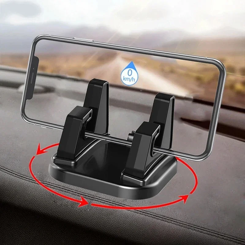 360° Rotatable Car Phone Holder Mount Stick To Dashboard Silicone Bracket Phone Stand Car Dashboard GPS Stable Phone Stander