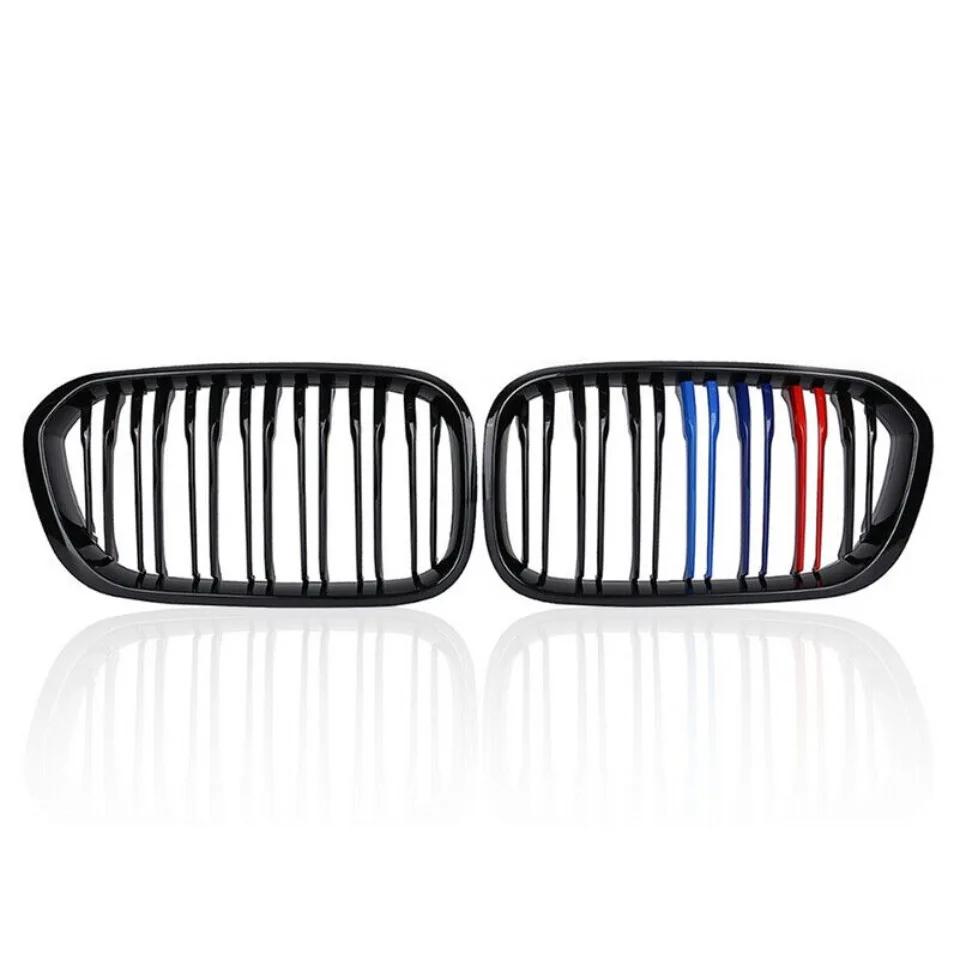 XVIP Frontstoßstangen-Nierengrill, Renngrills für BMW 1er F20 F21 2015–2019, Ersatz-Doppellatten, glänzend schwarze Gitter – Detail 13
