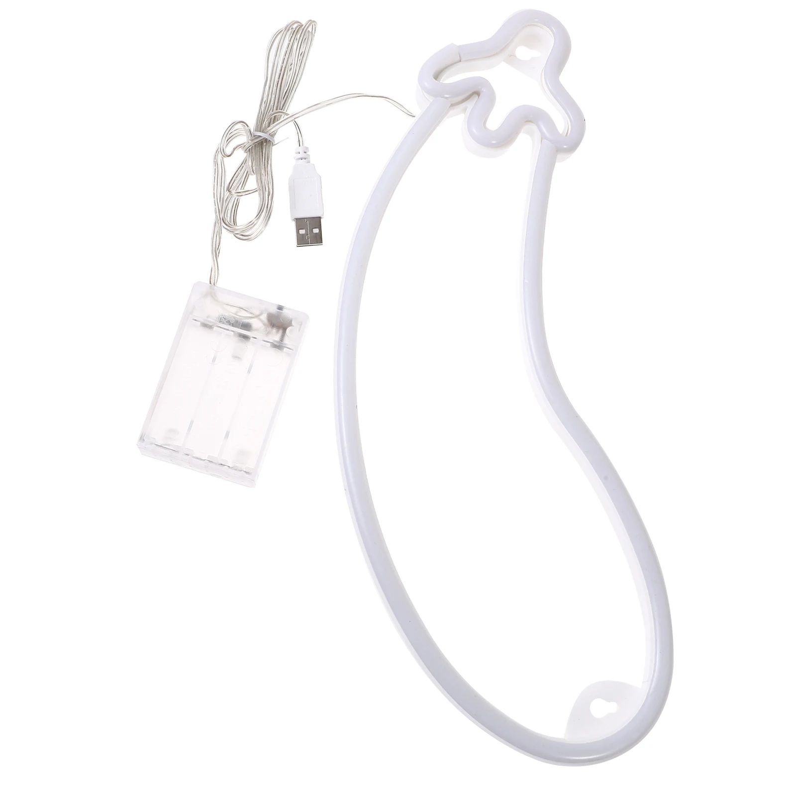 النيون شكل الباذنجان مصباح ليد USB بالطاقة ديكور غرفة الحفلات علامات النيون الجمالية لتزيين جدار غرفة النوم