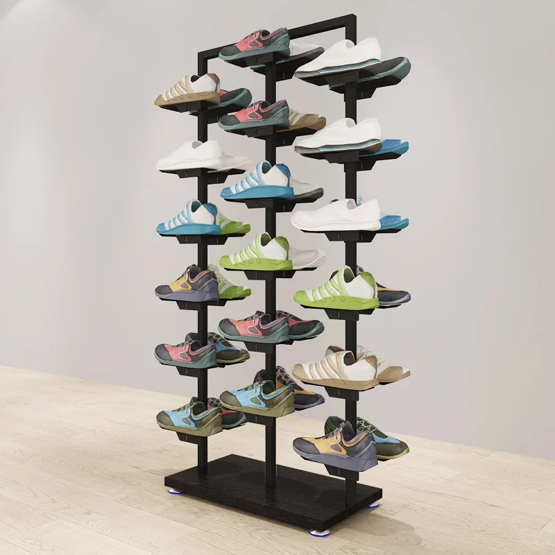 

Стеллаж для демонстрации кроссовок в обувном магазине, простой металлический стеллаж для обуви