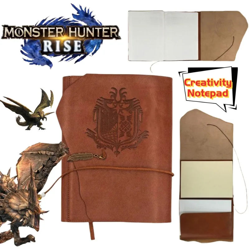 Monster Hunter Wilds Rathian Shrieking Legiana Game Merchandise Life Notebook – praktisches Hauptbuch für Geschäftsreisen und Reisen