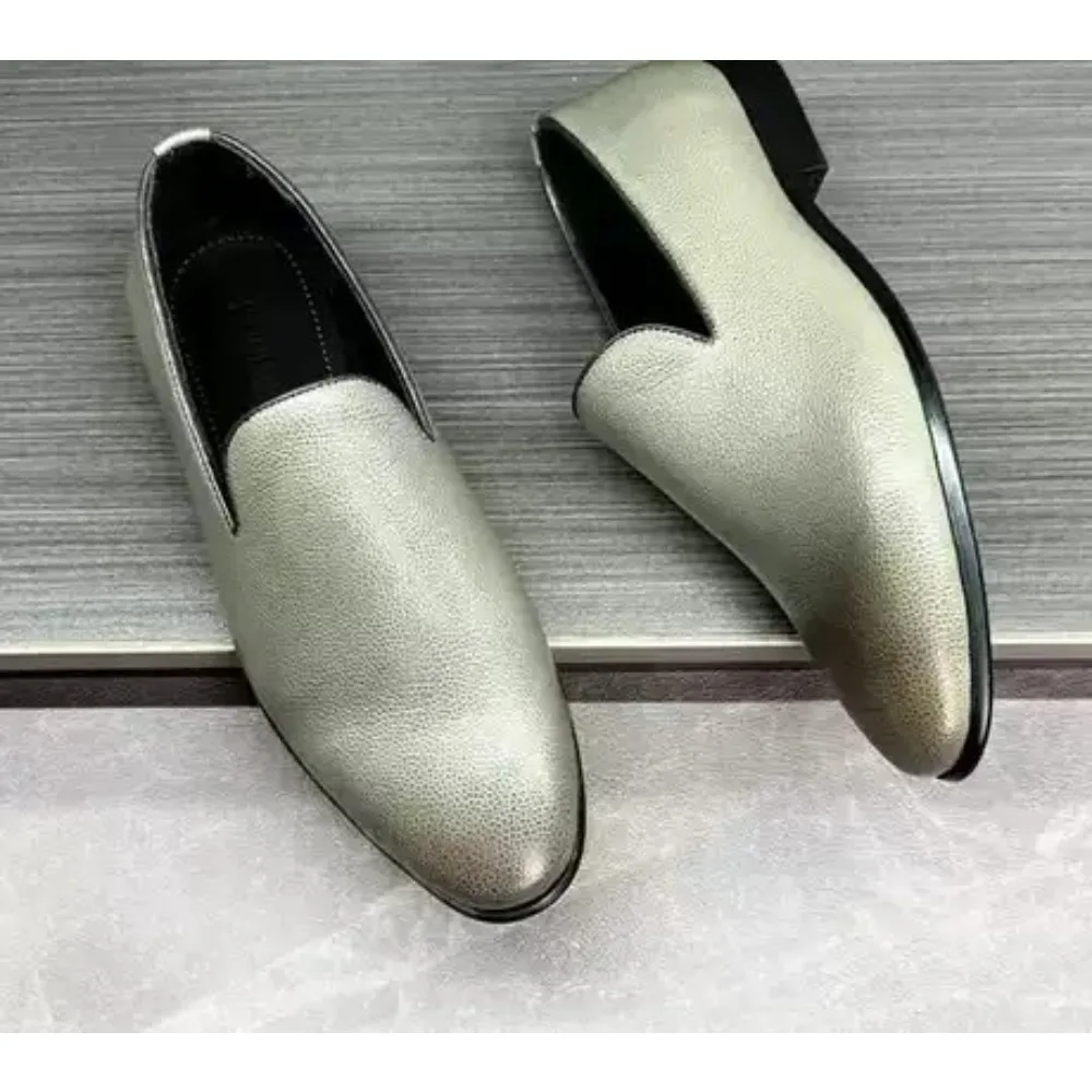 

Men's Loafers Summer Breathable Slip On Casual Shoes British Style Black Grey