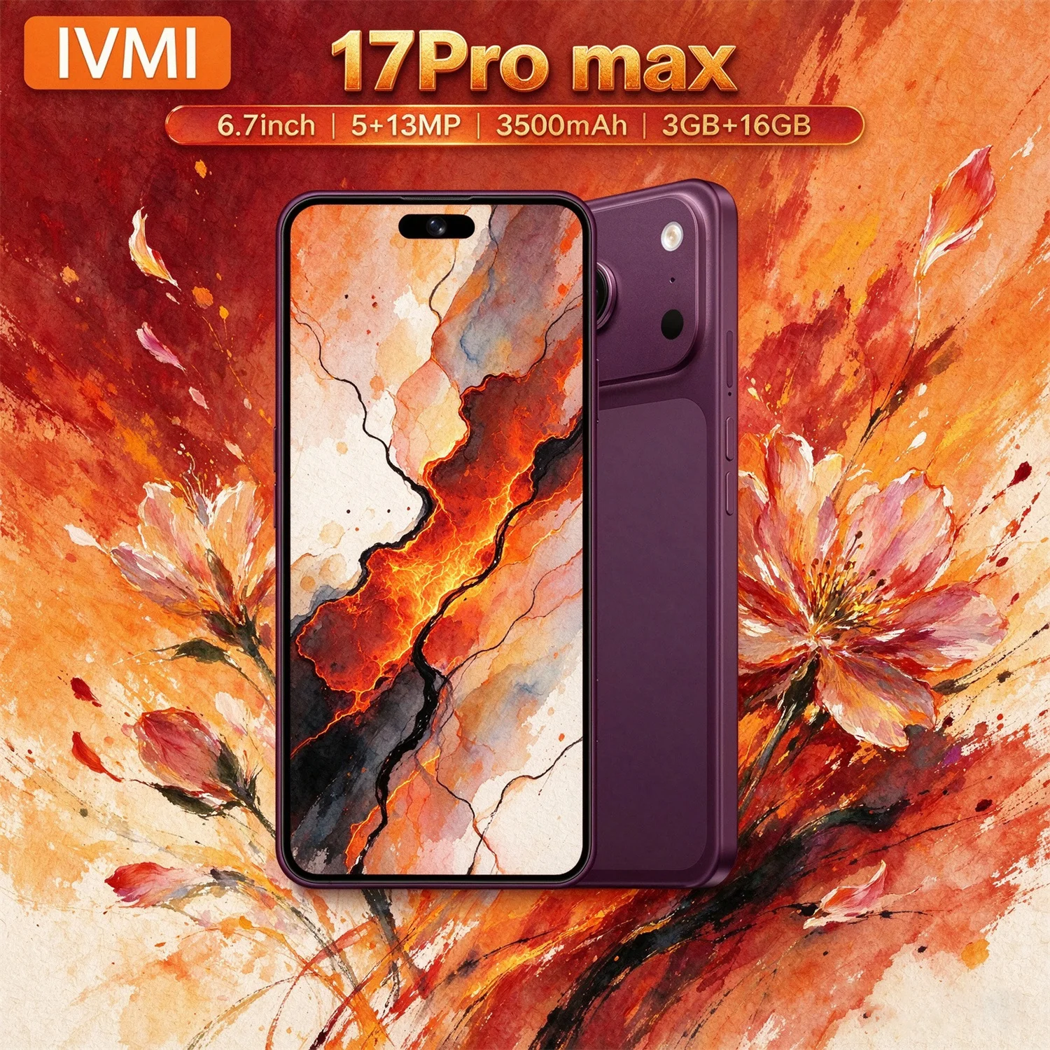 IVMI Smartphones 17Pro Max Android 3GB+16GB 6.7