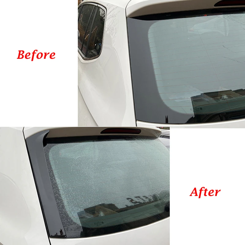 For VW Tiguan MK2 2017 2018 2019 2020 2021 2022 2023 Black Rear Window Side Spoiler Canard Canards Splitter Accessories Exterior view 3