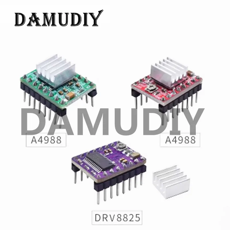 5pcs 3D Printer Parts A4988 DRV8825 Stepper Motor Driver With Heat sink For SKR V1.3 1.4 GTR V1.0 RAMPS 1.4 1.6 MKS GEN board