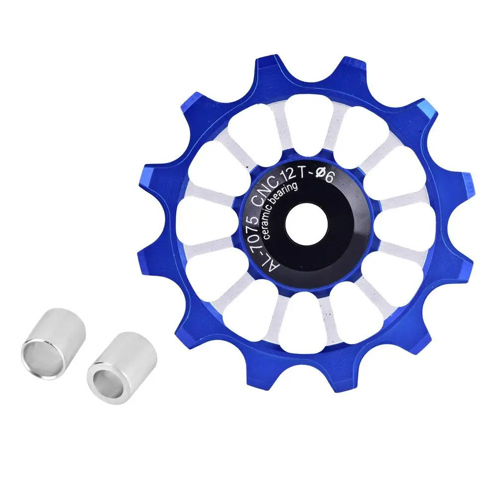 MEIJUN 12T Ceramic Bearing MTB Bicycle Rear Derailleur Pulley Wheel - Aluminum Alloy 7/8/9/10 Speed Guide Roller