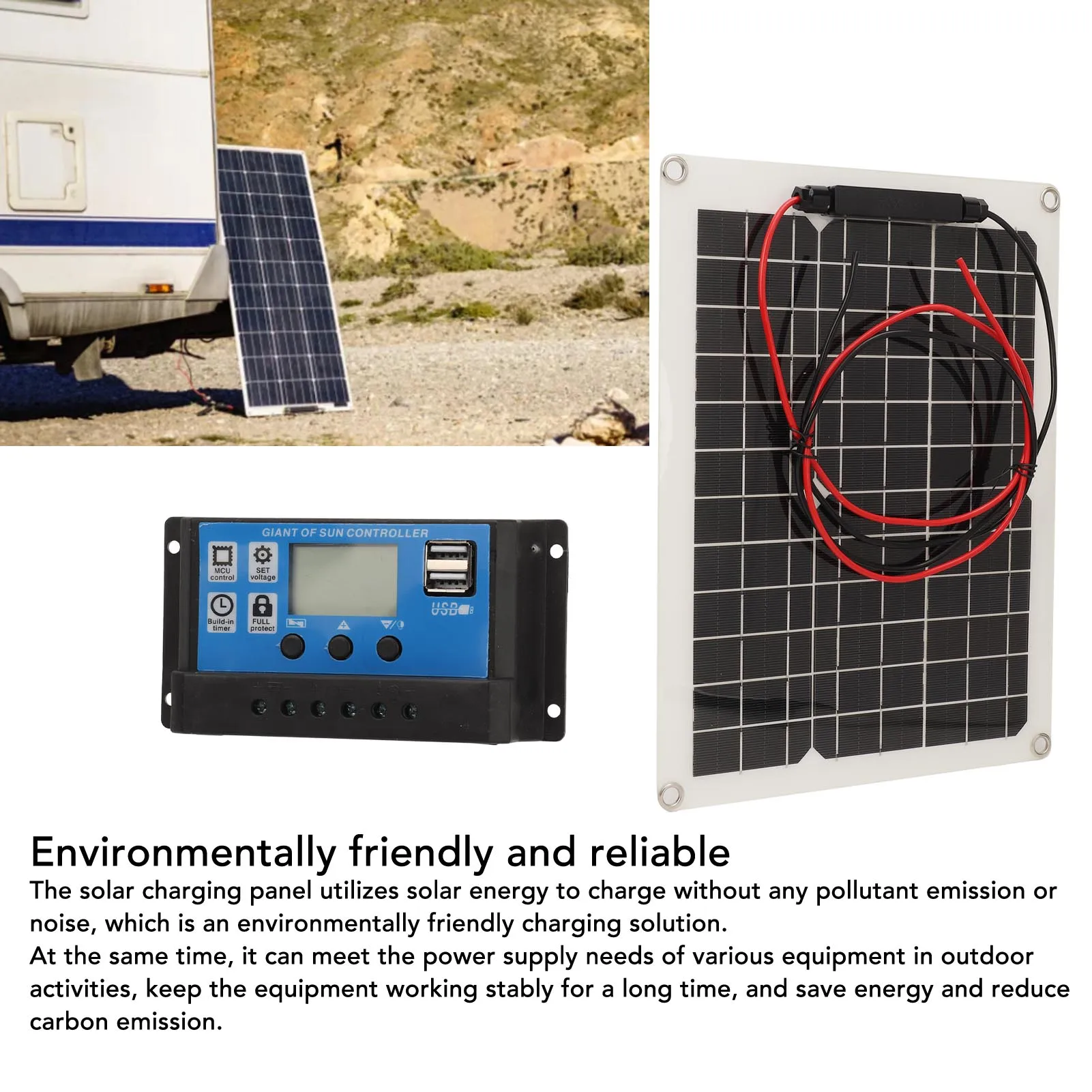 Solar Panel DC 12V 24V High Efficiency 300W 50A Portable Solar  Controller IP67 Waterproof for Tablets