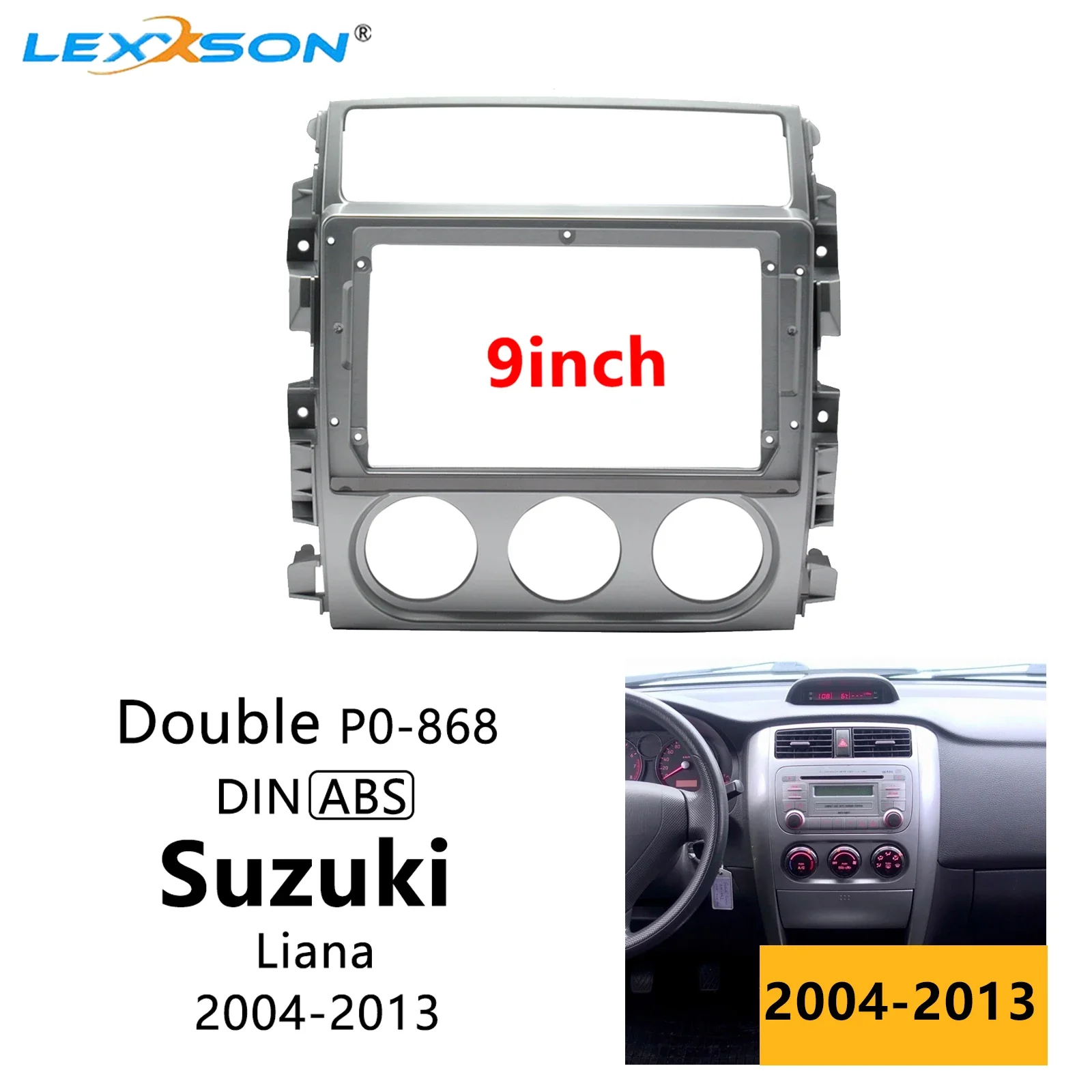 

9 Inch Car Fascia For Suzuki Liana 2004-2013 Stereo Panel Dash Installation Double Din Radio DVD Frame Fitting Adaptor Kit