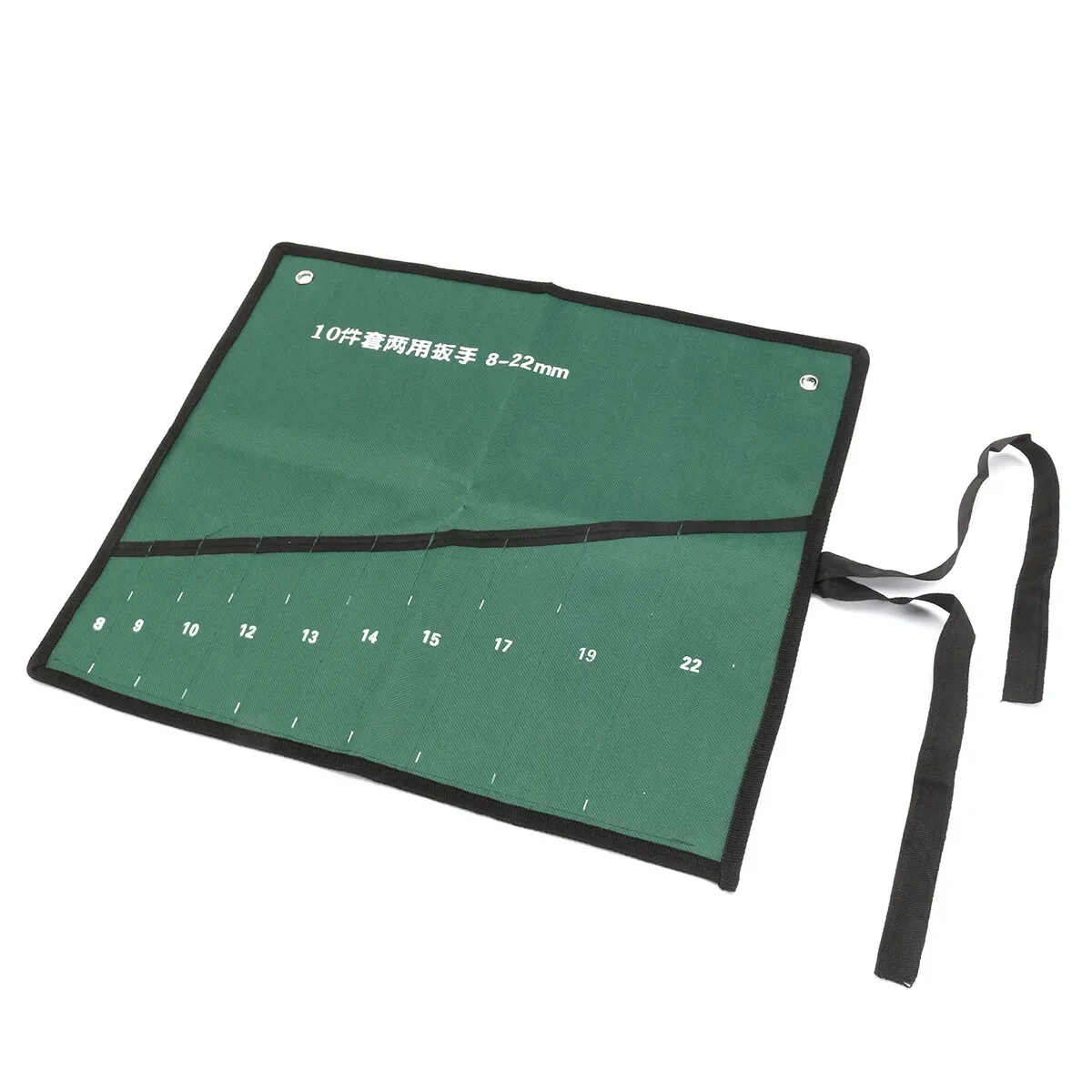 10/14 Pocket Bag Spanner Wrench Organizer Pouch 10Pcs Tool Set Canvas Roll Up Tools Storage Bag