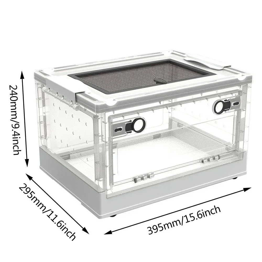 Imagem -04 - Caixa de Reprodução de Anfíbios Acrílicos Transparentes com Tampa Portátil Mini Réptil Lagarto Cobra Pequeno Animal Incubadora Acessórios