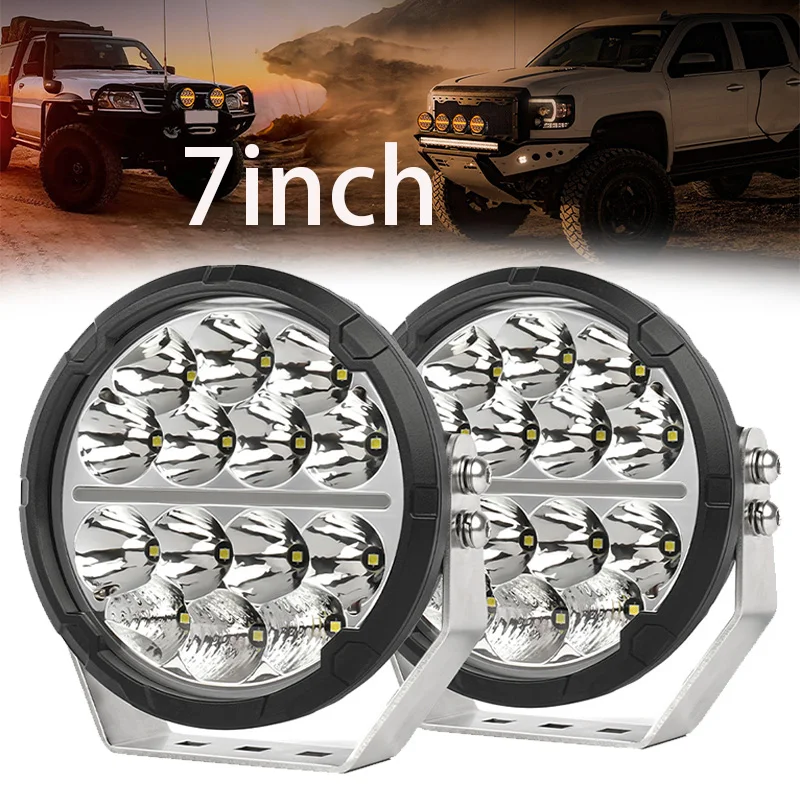 7inch LED Work Light for Offroad Pick-Up Truck ATV UTV 4WD 4x4 300W/set Led Driving Light+DRL+Turn Signal