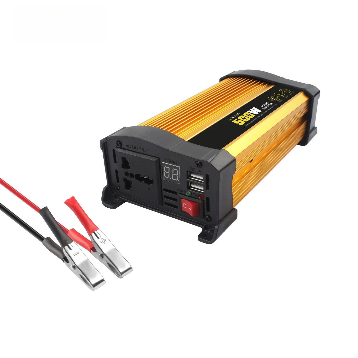 500 Watt Vehicle Inverter 12 Volt Conversion 230 Volt Modified Sine Wave Power Converter for Household Car