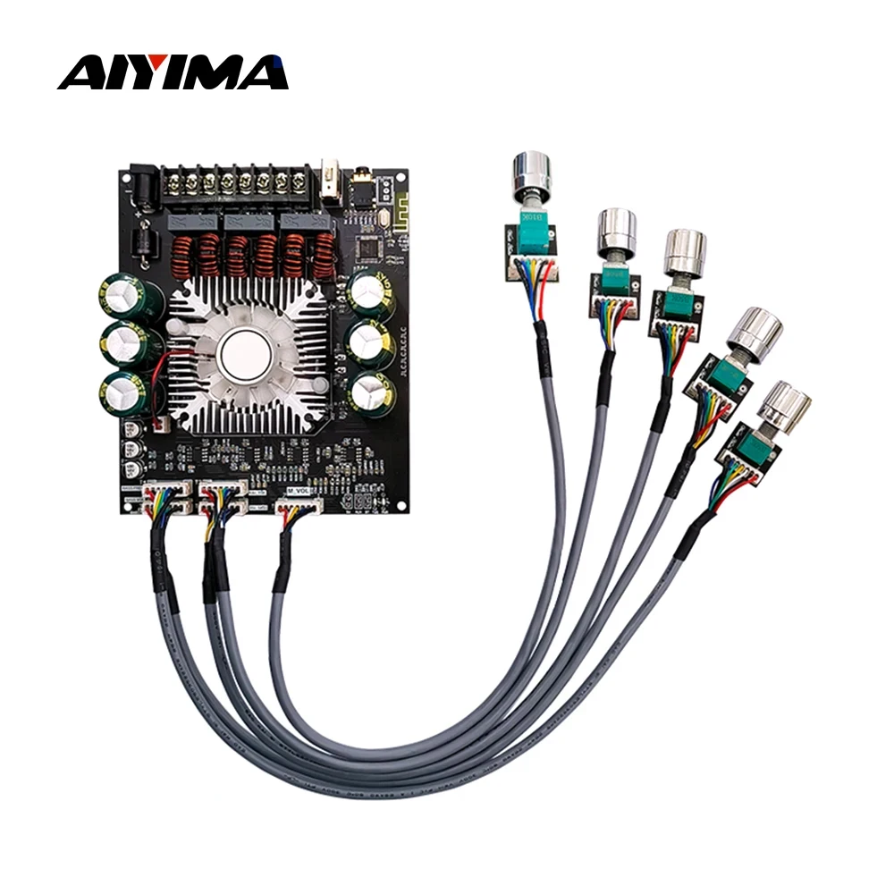 AIYIMA TDA7498E Bluetooth Power Amplifier 2.1 Subwoofer Amplifier Home Audio Amp Support TWS Change Name Password 160Wx2+220W