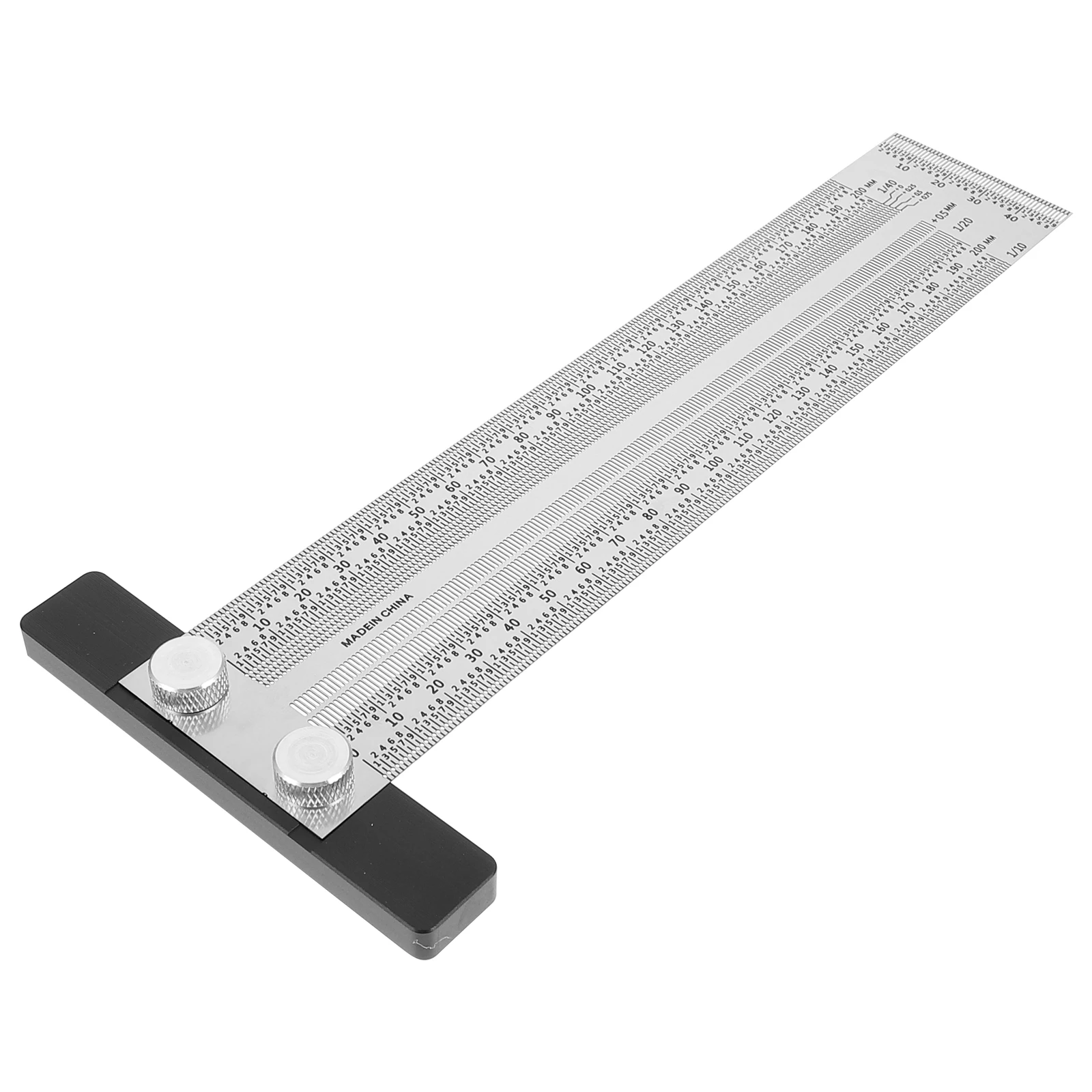 

Multifunction Marking Ruler Plastic Woodworking Pocket Adjustable Precision Tool Non Reflecting For Artists Designers Students