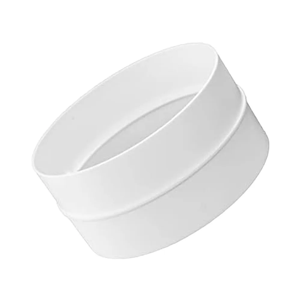 Round Duct Transition Piece for Ventilation Systems Designed for Airtight of 100mm and 150mm Diameter Duct Segments