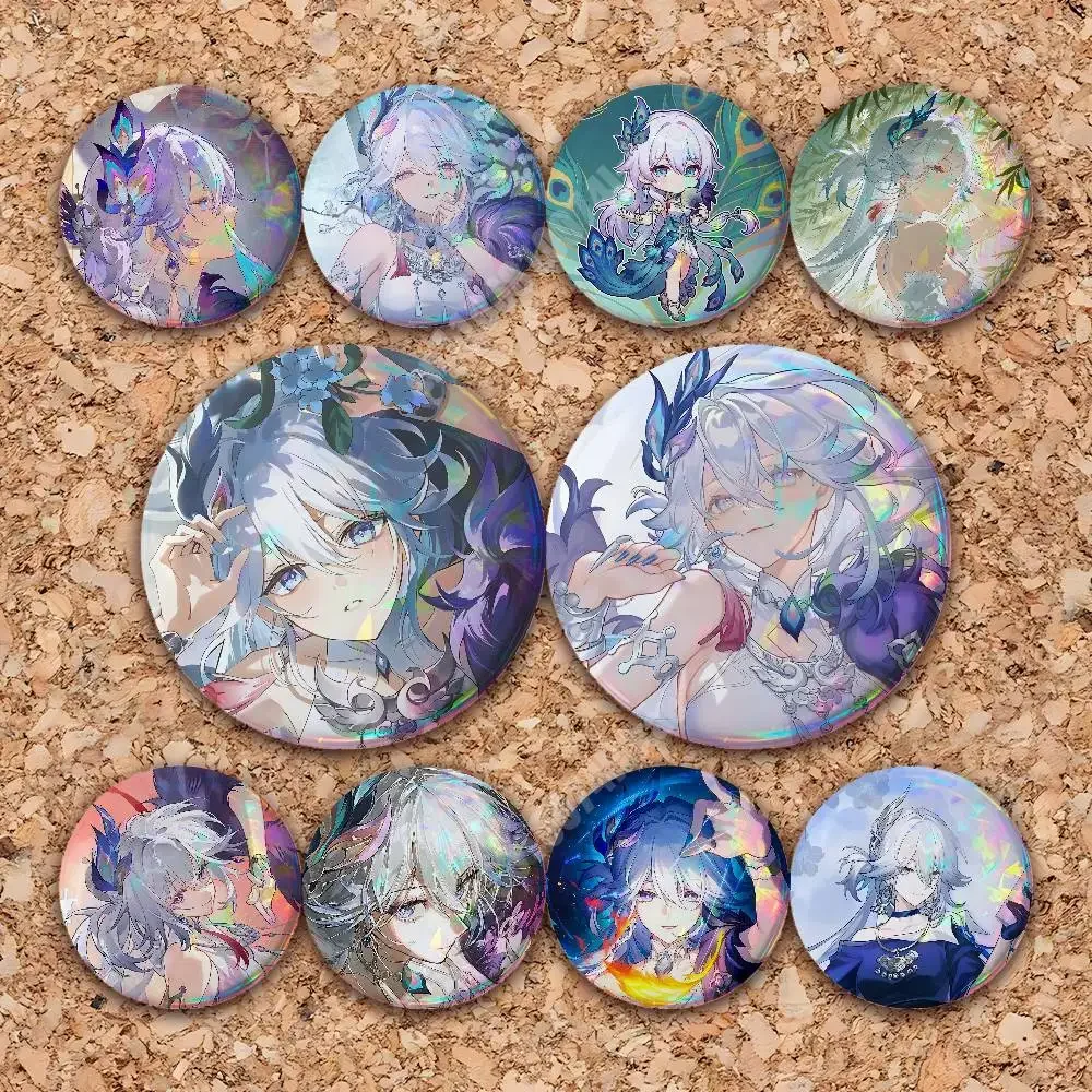 Honkai Star Rail Yαo Guαng HSR Button Badge 2PC Sets for Bags & Clothes & Accessories Metal Pin Creative Gift