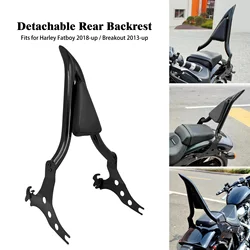 Motorcycle Rear Passenger Detachable Backrest Sissy Bar Black For Harley Softail Breakout FXSB 13-2023 Fat Boy FLFBS 114 2018-23
