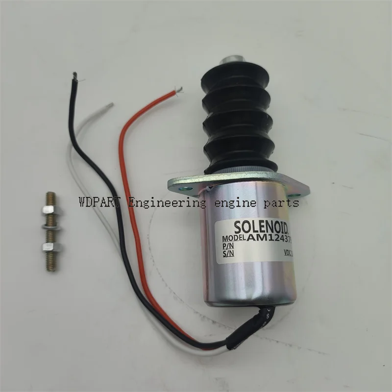 

12V Fuel Shut Off Solenoid For John Deere 415 425 455 F915 F925 F935 AM124379 AM103337 AM102863 P610-A1V12 AM124377