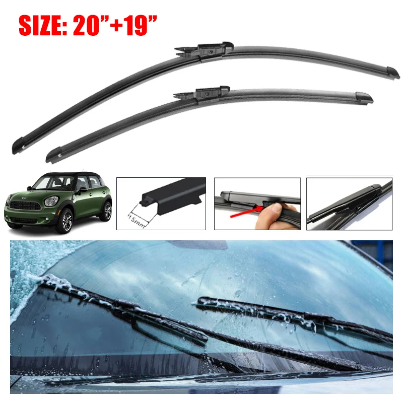 

Car Wiper Blade For Mini Countryman R60 2010-2016 2011 2012 2013 2014 Front Windscreen Windshield Wiper Sticker Auto Accessories