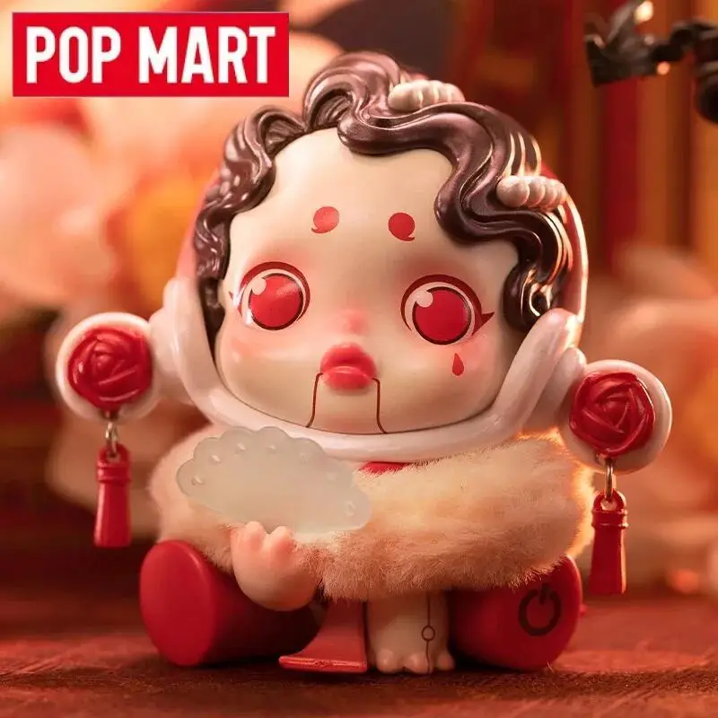 POP MART Skullpanda City of Night Series Blind Box Guess Bag Mystery Box Mainan Boneka Lucu Anime Figure Ornamen Koleksi Hadiah