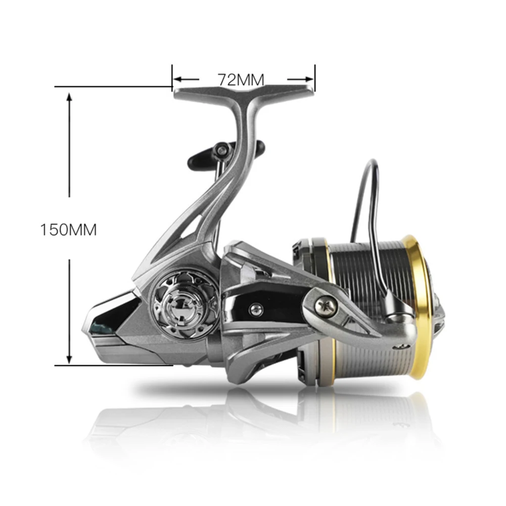 

Spinning Fishing Reel High Speed 8000-14000 Wire Cup 17+1BB Bearings 4.8:1 Gear Ratio Fishing Reel With 18KG Braking Force