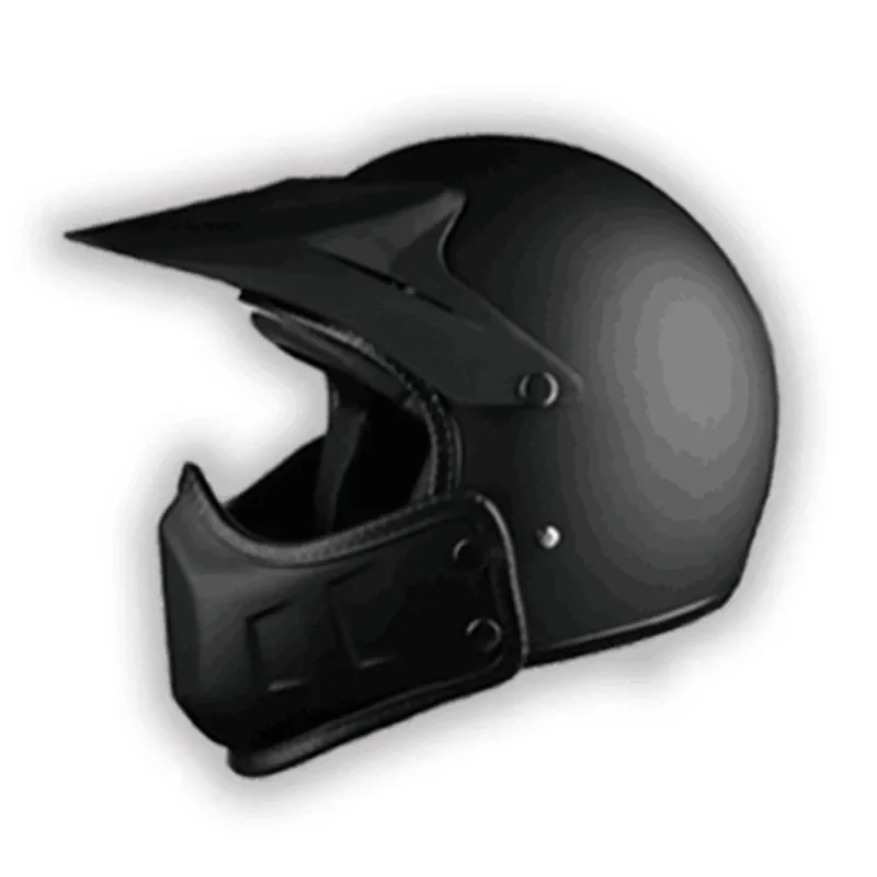 Gloss White Retro Motorcycle Helmet Full-Helmet Personality Combination Composite Material Half Helmet for Bikers