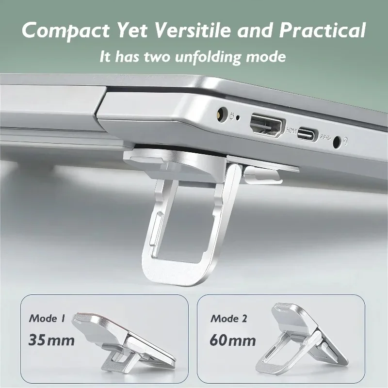 Anti-Slip Kickstand for Notebook Mini Metal Folding Laptop Holder Adjustable Height Tablet Stand Holder Heat-Vent Macbock Stand