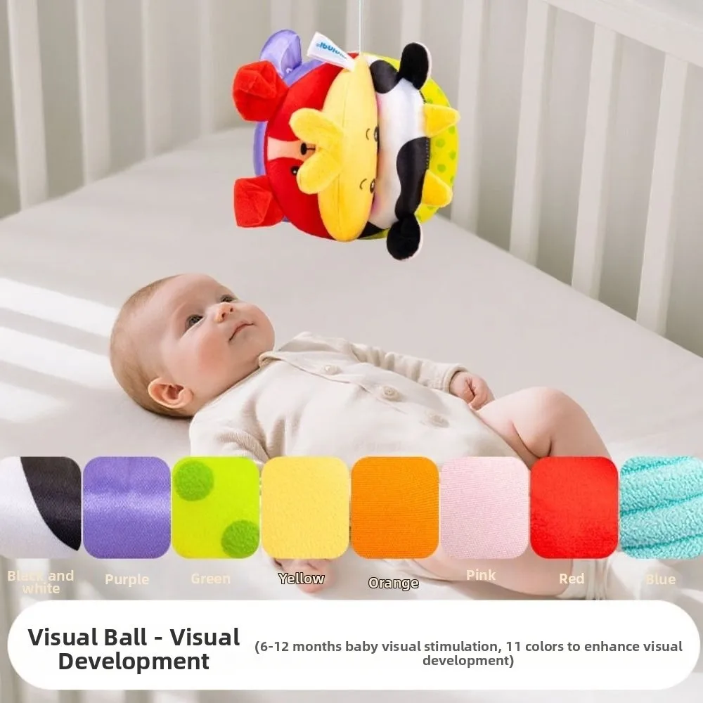 Palla da presa a mano per bambini in peluche, palline interattive Montessori per l'educazione precoce, palline di intelligenza, allenamento, palline di stoffa per bambini fatte a mano