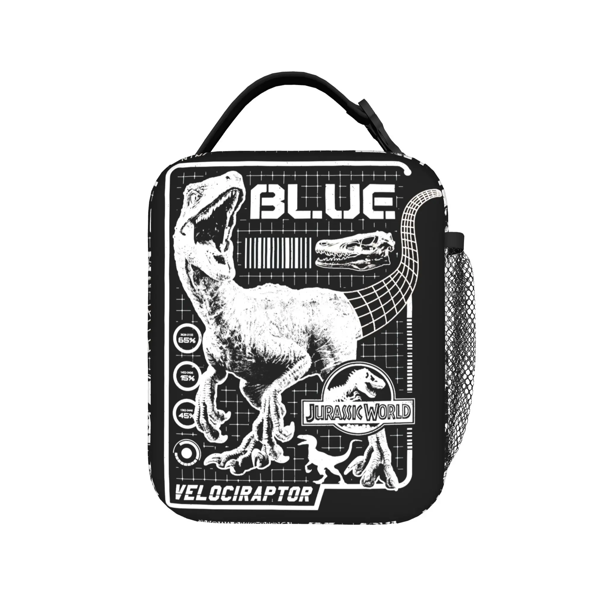 

Синяя термоизолированная сумка для обеда в стиле «Парк Юрского периода», многоразовая сумка-холодильник большой вместимости, сумка-тоут для обеда, для колледжа, путешествий, для мужчин и женщин