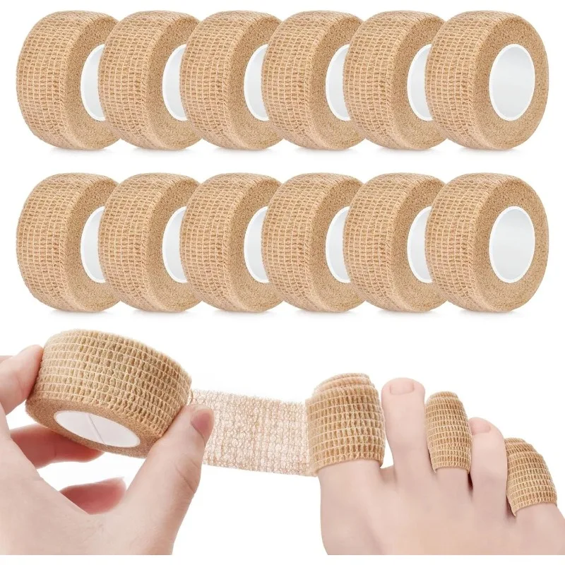 Big Toe Bandage Wrap Stretchy Toe Tape Protect Toes & Fingers from Pain Relief Self Adhesive Bandage Wrap Suitable for Thumb