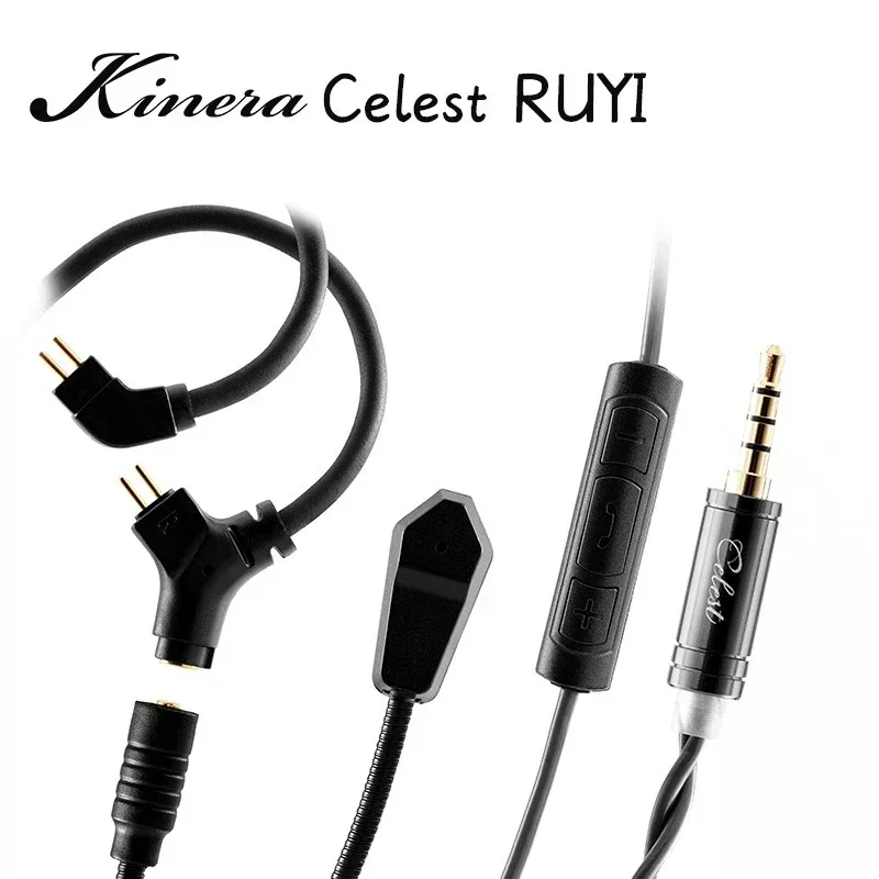 Kinera Celest RUYI Gaming HIFI Earphone Upgrade MMCX Cable 0.78 2Pin Microphone Professional Cable Boom Audio Esports Headset RU