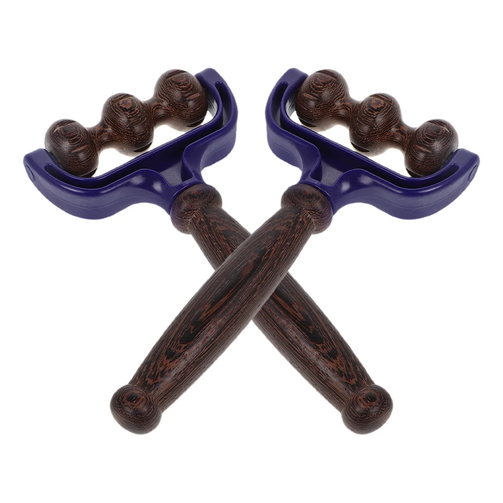

2 Pcs Solid Wood Massager Foot Back Tool Manual Body Roller for Muscles Deep Tissue